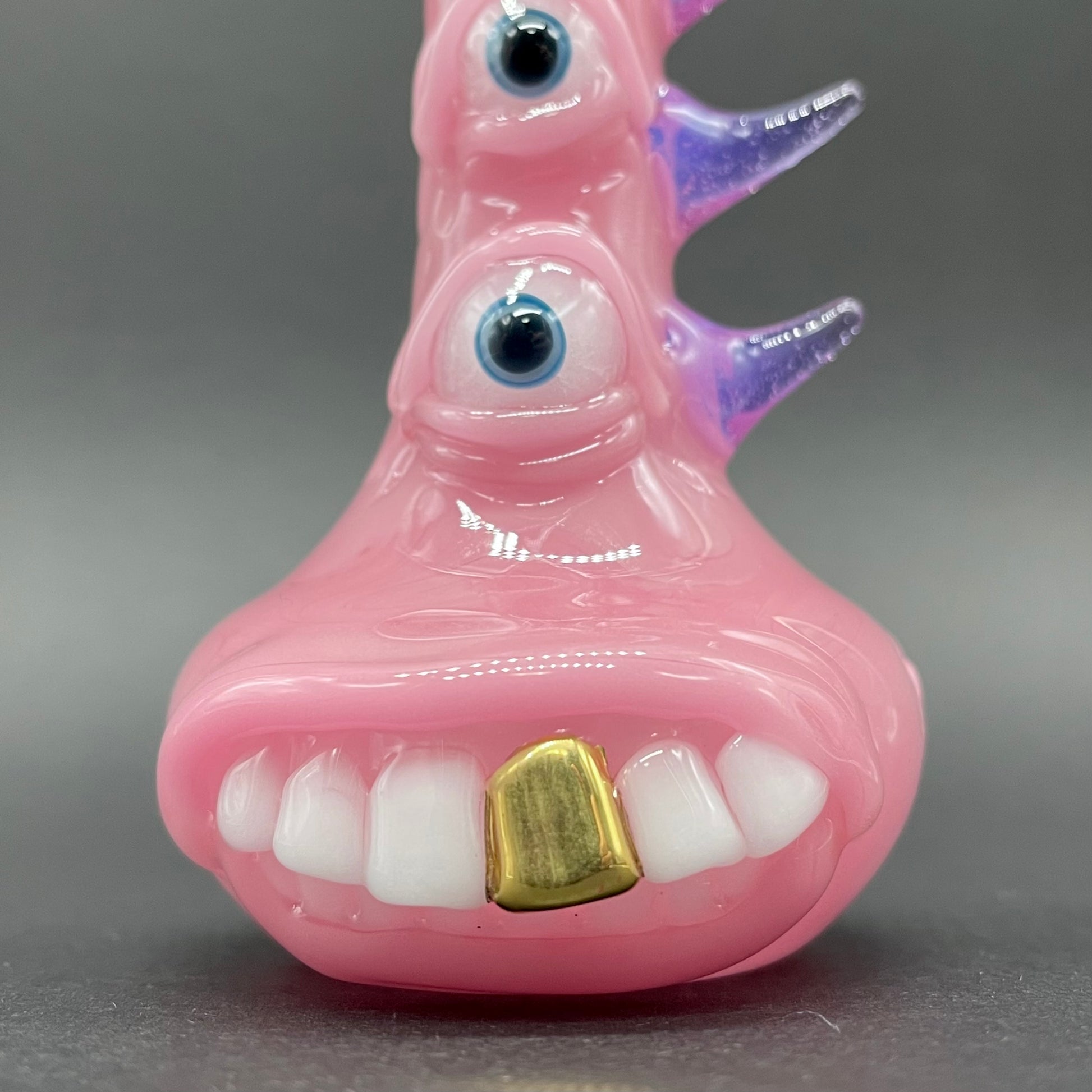 Hand-blown Pink tear Pensieve - Leviathan Glass original