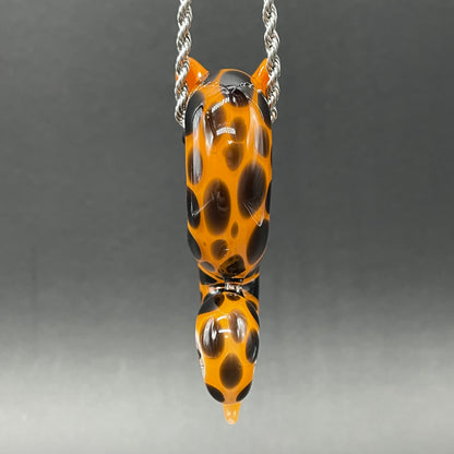 Slithering Chester Cheetah glass pendant