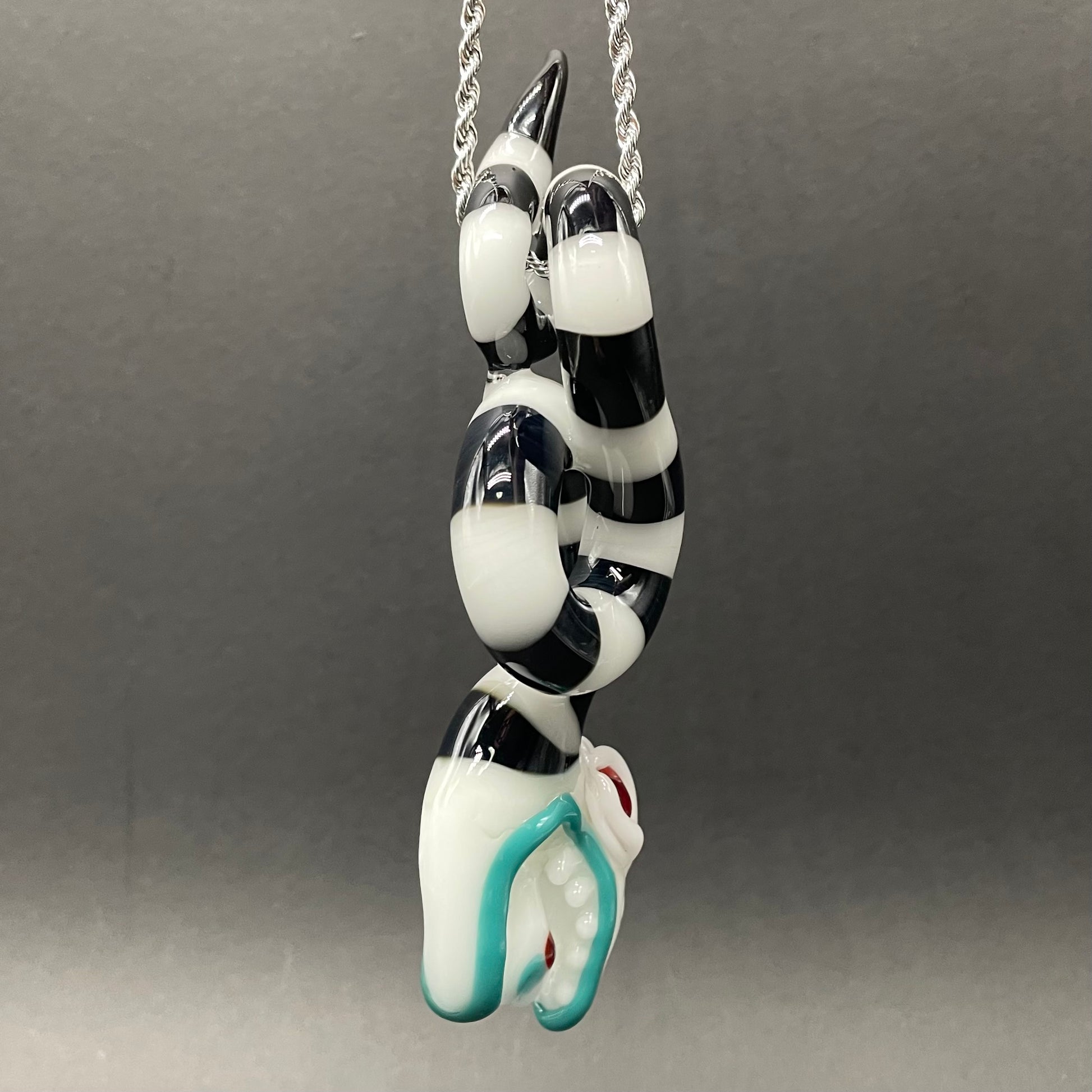 Leviathan Glass Beetlejuice Inspired solid glass Sandworm  Sculpture - hand-blown art