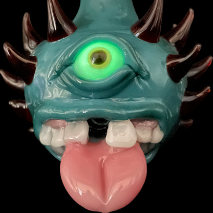 Hand-blown Tongue downdraft incense burner - Leviathan Glass original