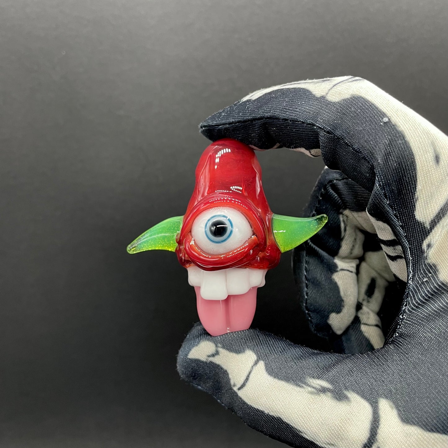 Hand-blown Licky McOneEye glass pendant - Leviathan Glass original