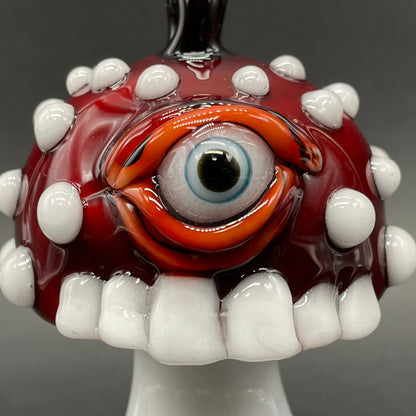 Cyclops mushroom ornament craftsmanship - artisan glass work