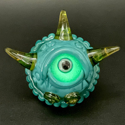 Dicroic Cyclops marble by Leviathan Glass - artisan detail
