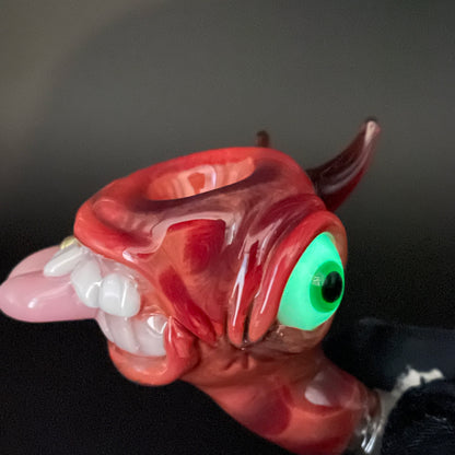 Hand-blown 14mm 45° single hole slide - Leviathan Glass original