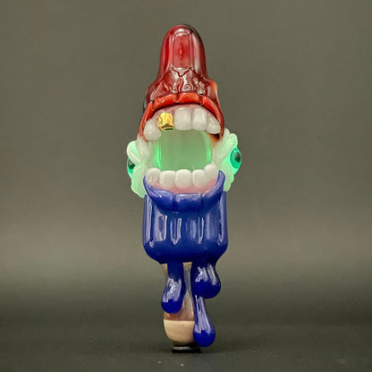 Hand-blown Calm like a bomb pop - Leviathan Glass original