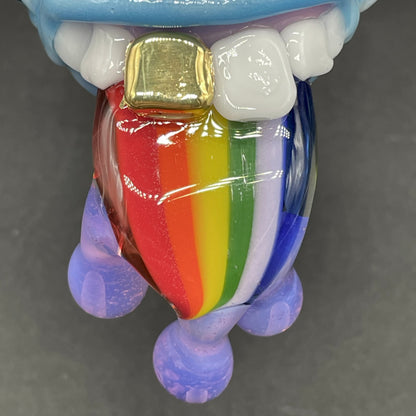 Artisan glass 18mm Kool aid tongue slide - detailed craftsmanship