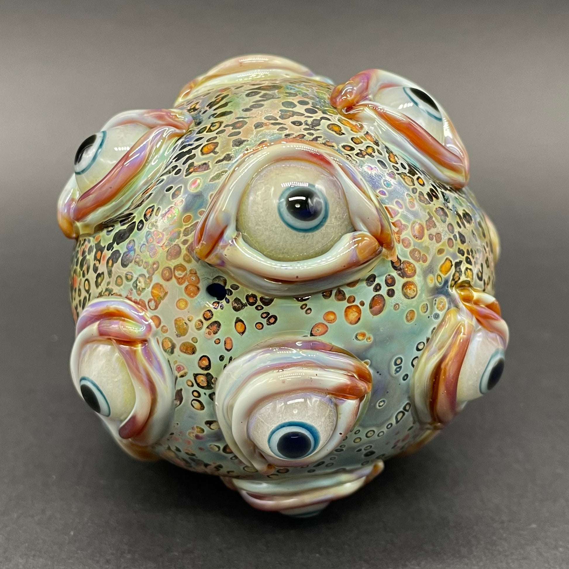 Artisan glass All seeing Argus ornament - detailed craftsmanship