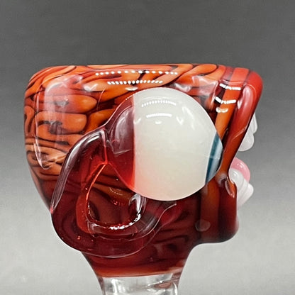 Hand-blown 14mm 3 Hole Brain Slide - Leviathan Glass original