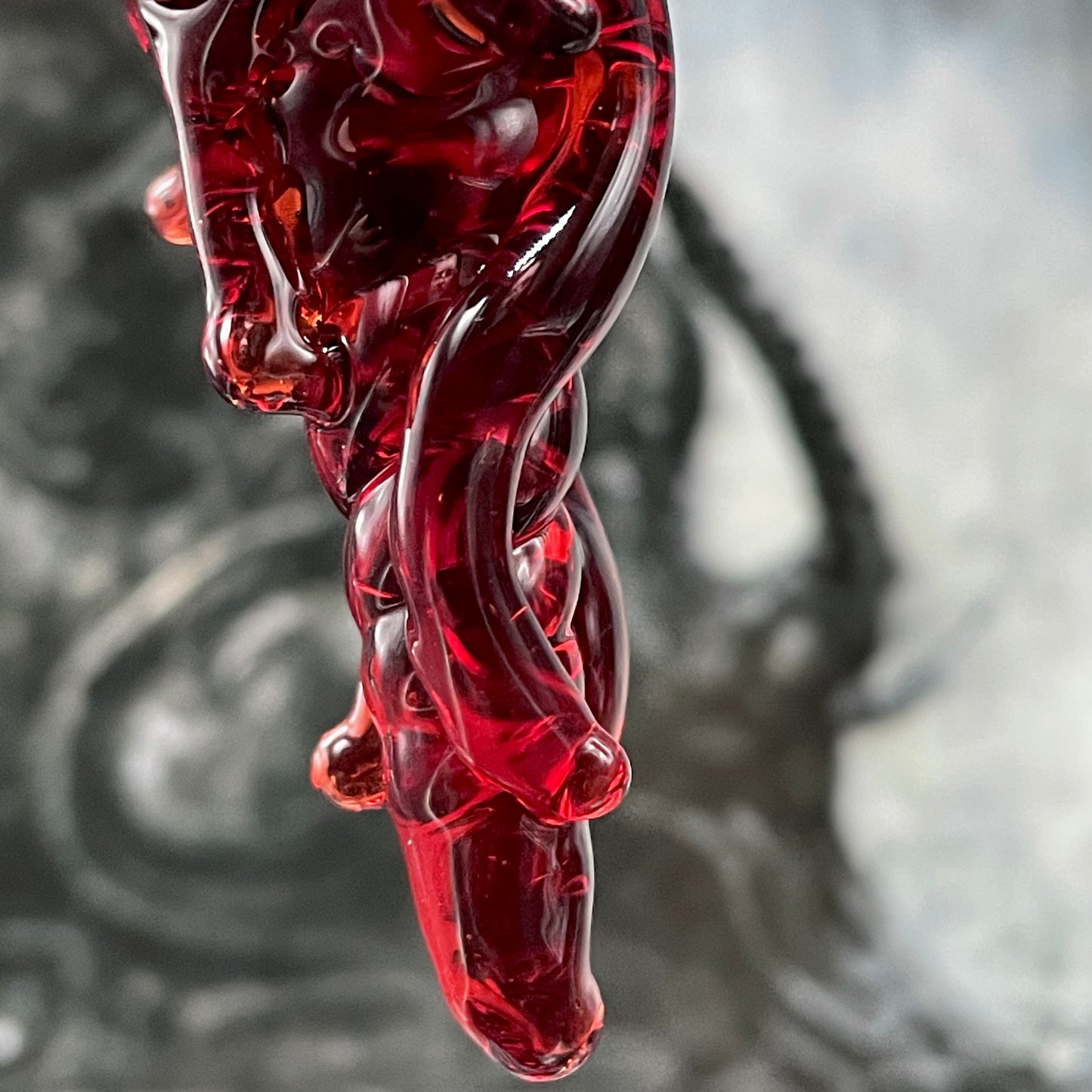 Hand-blown Brain pendant - Leviathan Glass original