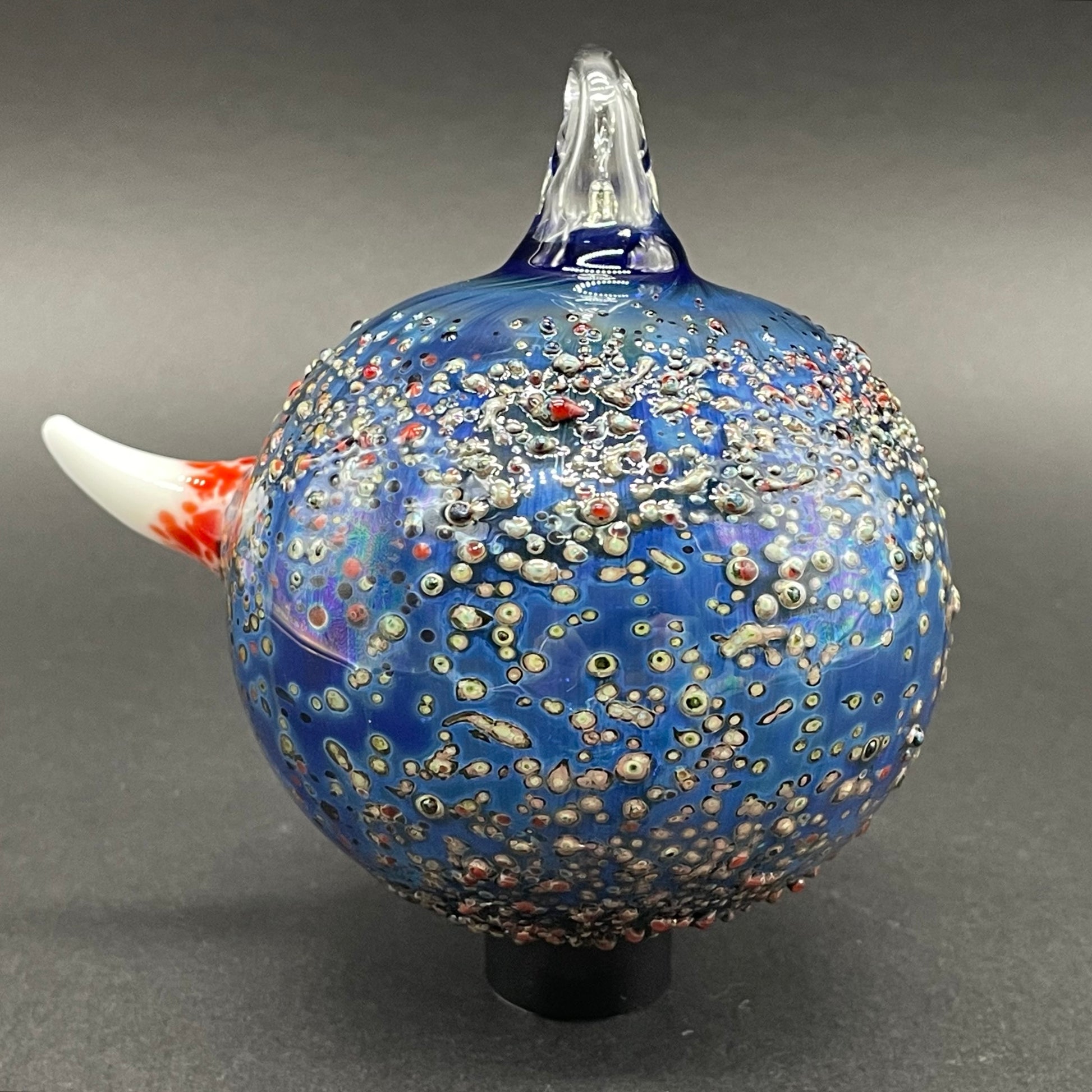 Hand-blown Smiling cyclops ornament - Leviathan Glass original