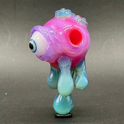Drippy cyclops glass pendant