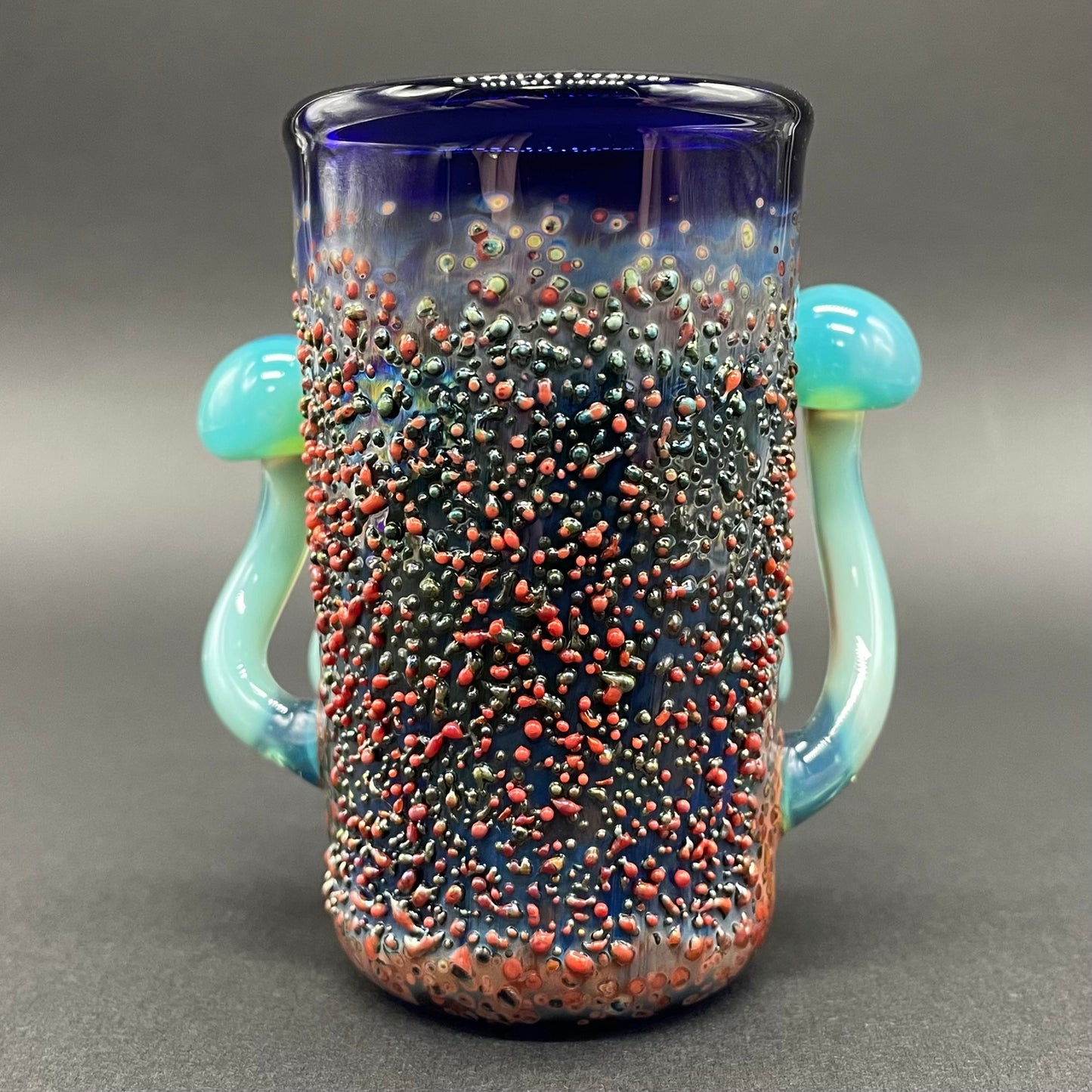 Hand-blown Marina mushroom shot glass - Leviathan Glass original