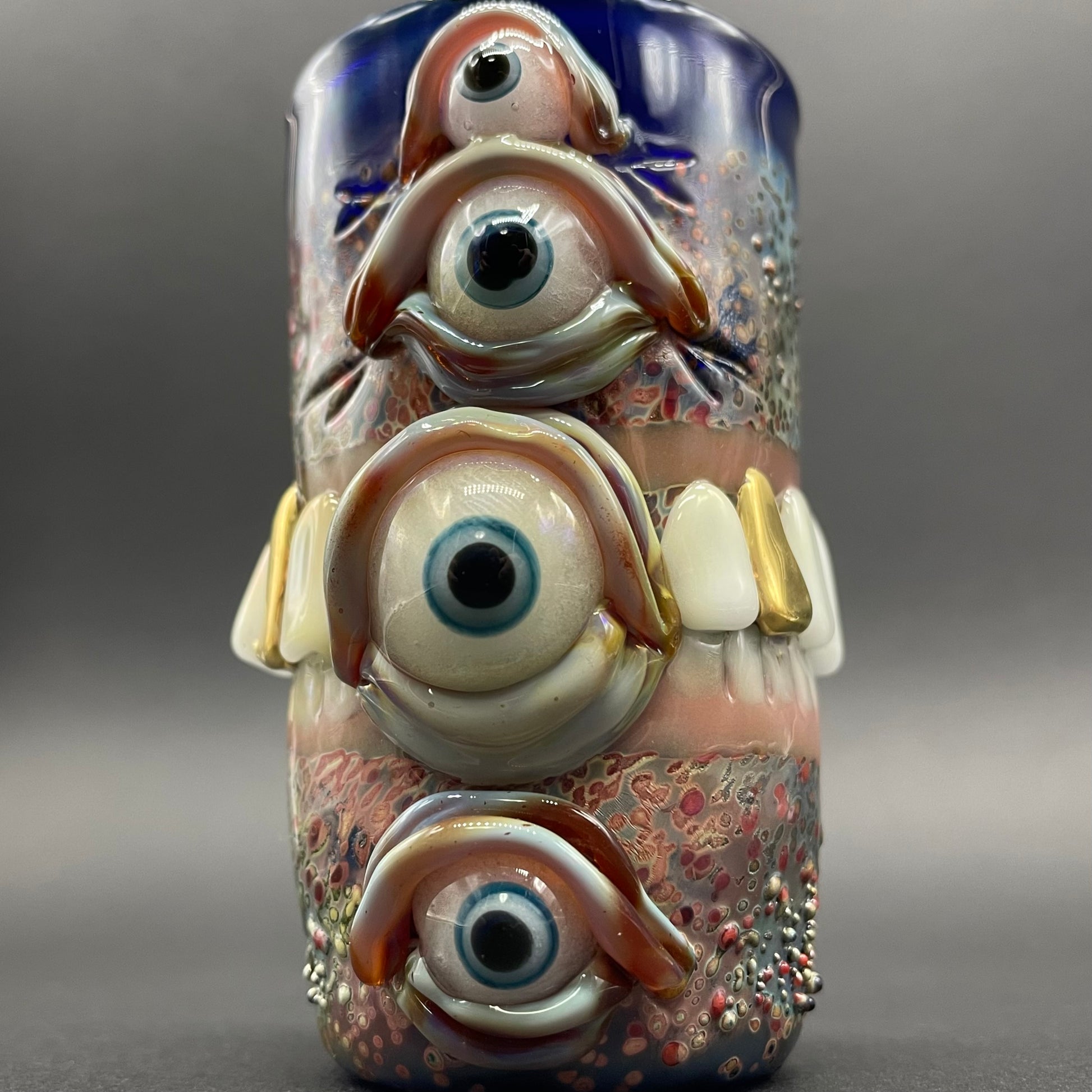 Too many teeth shot glass by Leviathan Glass - artisan detail