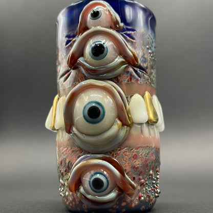 Too many teeth shot glass by Leviathan Glass - artisan detail