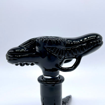 Leviathan Glass 18mm xenomorph slide with stand - hand-blown art