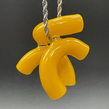 Macaroni and cheese necklace