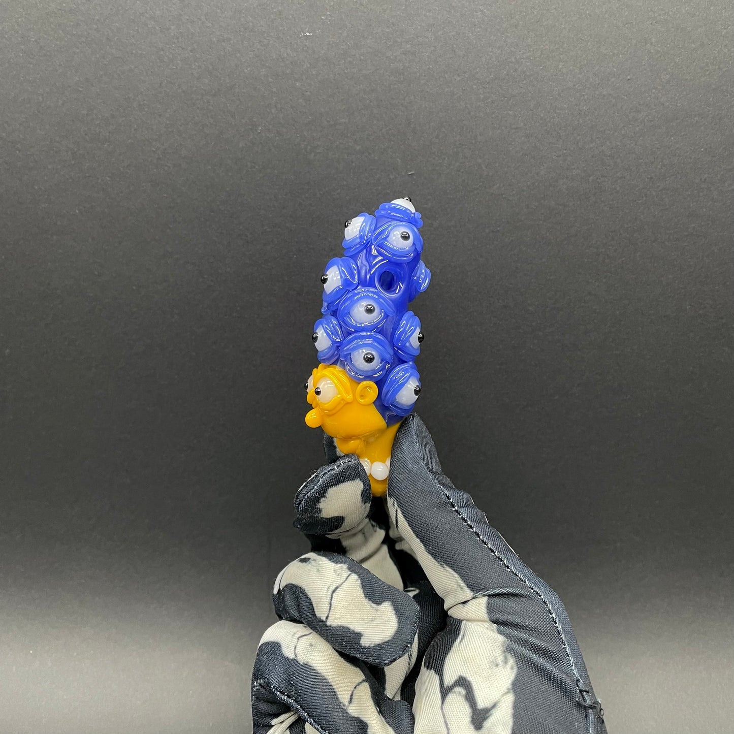 Hand-blown Marge Simpson Mutant Pendant - Leviathan Glass original
