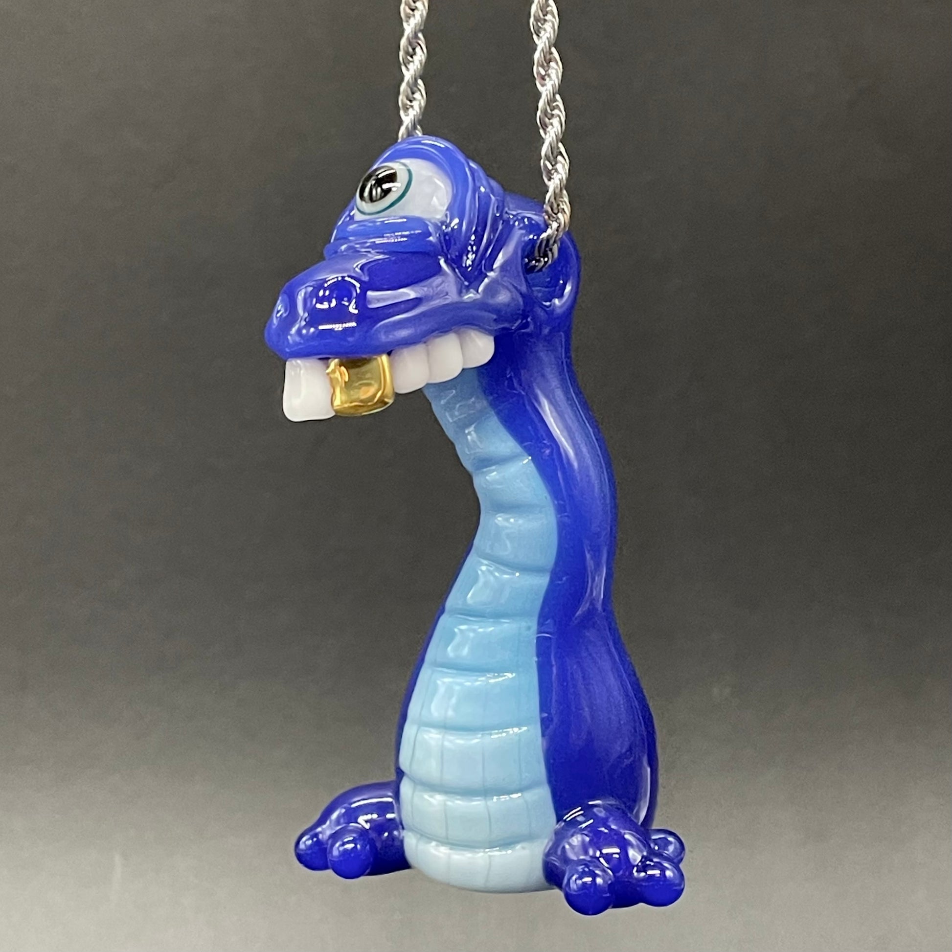 Hand-blown Cyclopsasarus glass pendant - Leviathan Glass original