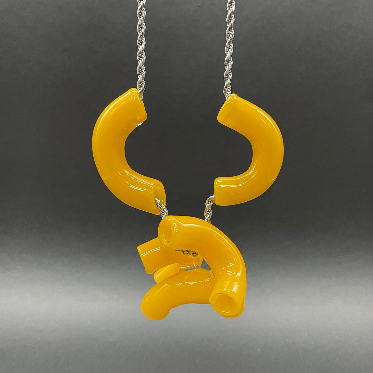 Macaroni and cheese necklace