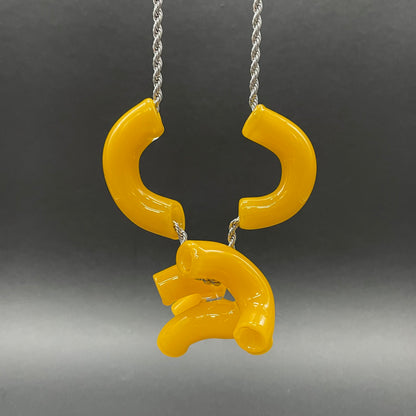 Macaroni and cheese necklace