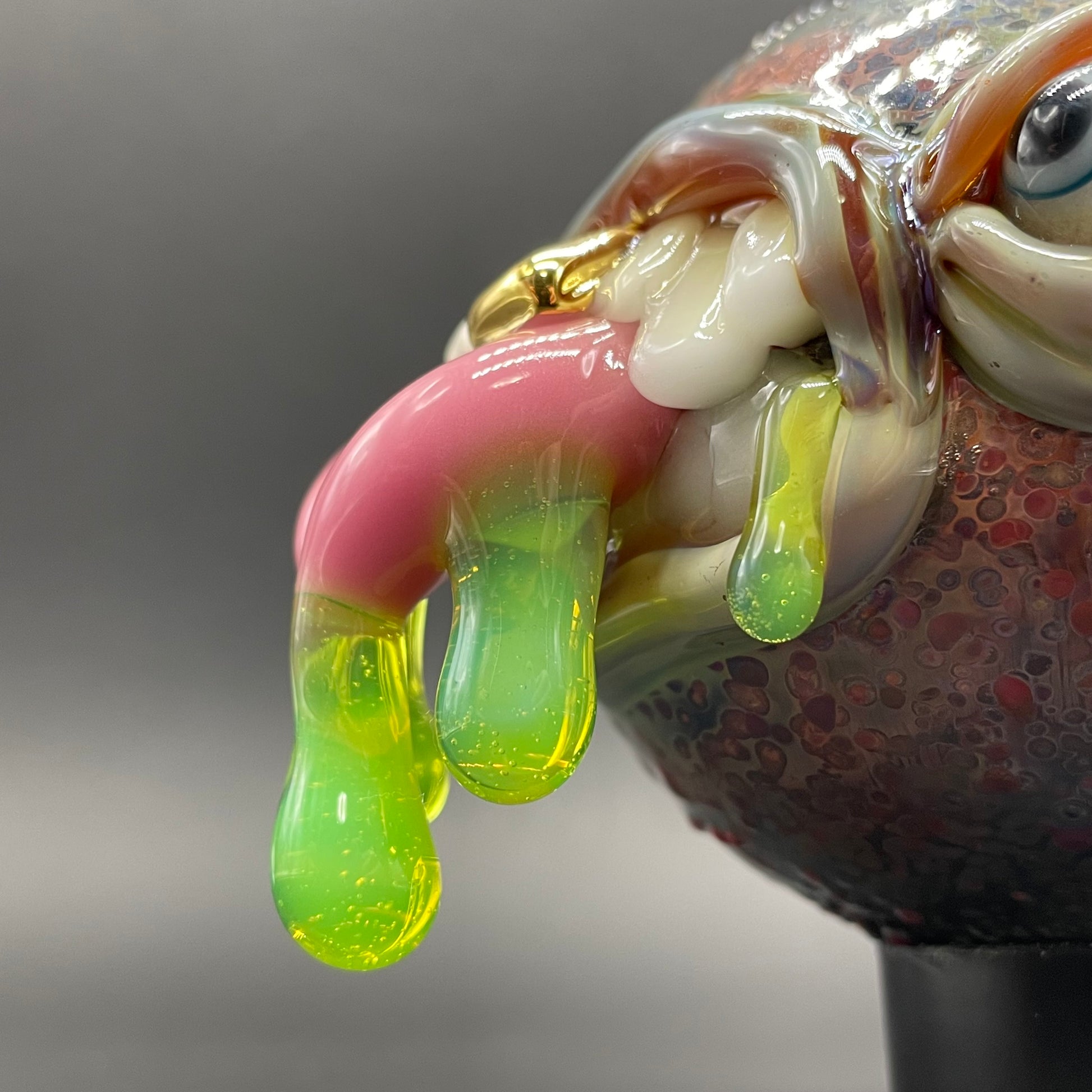 Artisan glass Tongue demon ornament - detailed craftsmanship