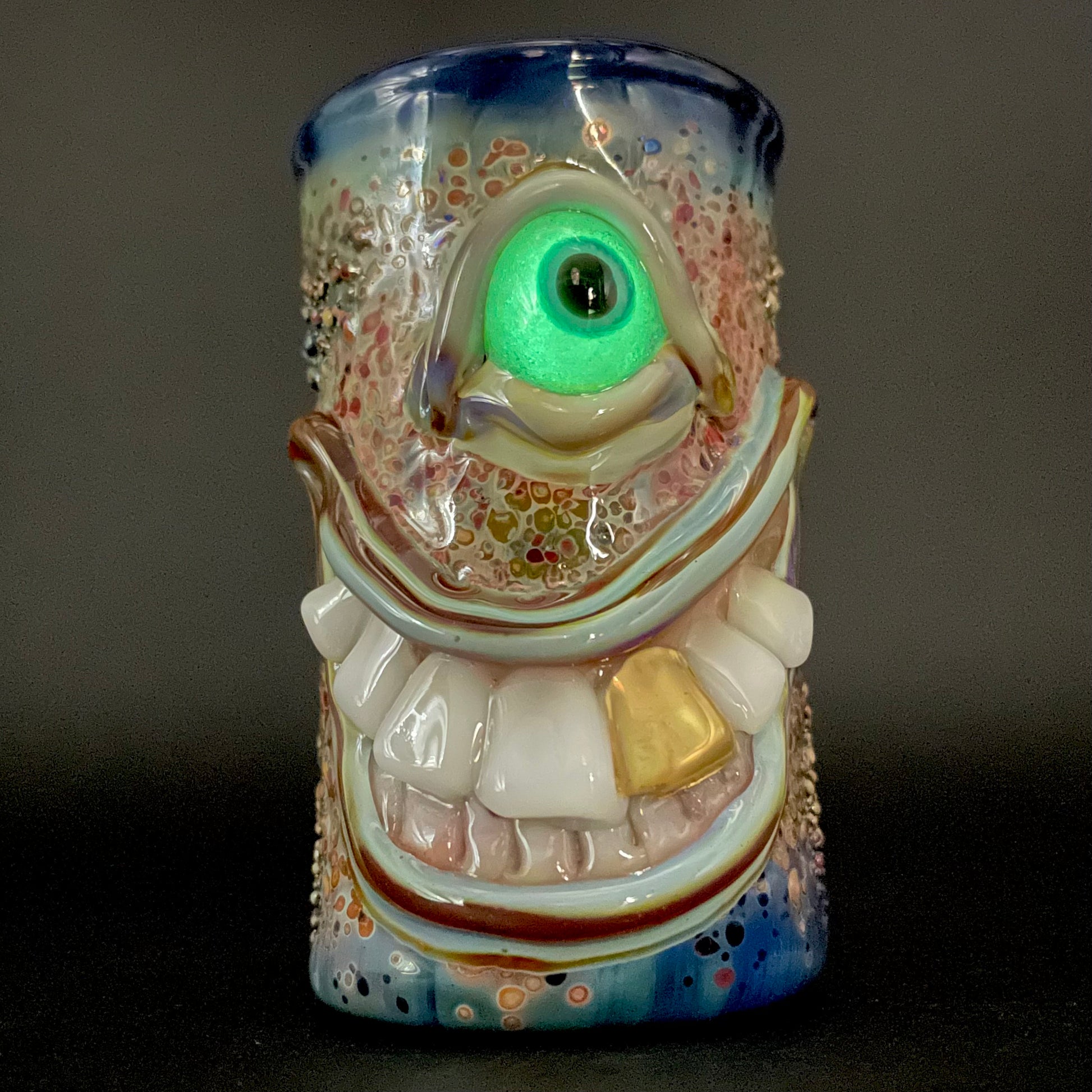 Hand-blown Tentacle espresso cup - Leviathan Glass original