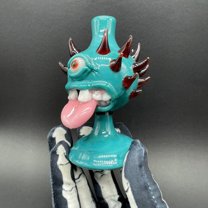 Leviathan Glass Tongue downdraft incense burner - hand-blown art