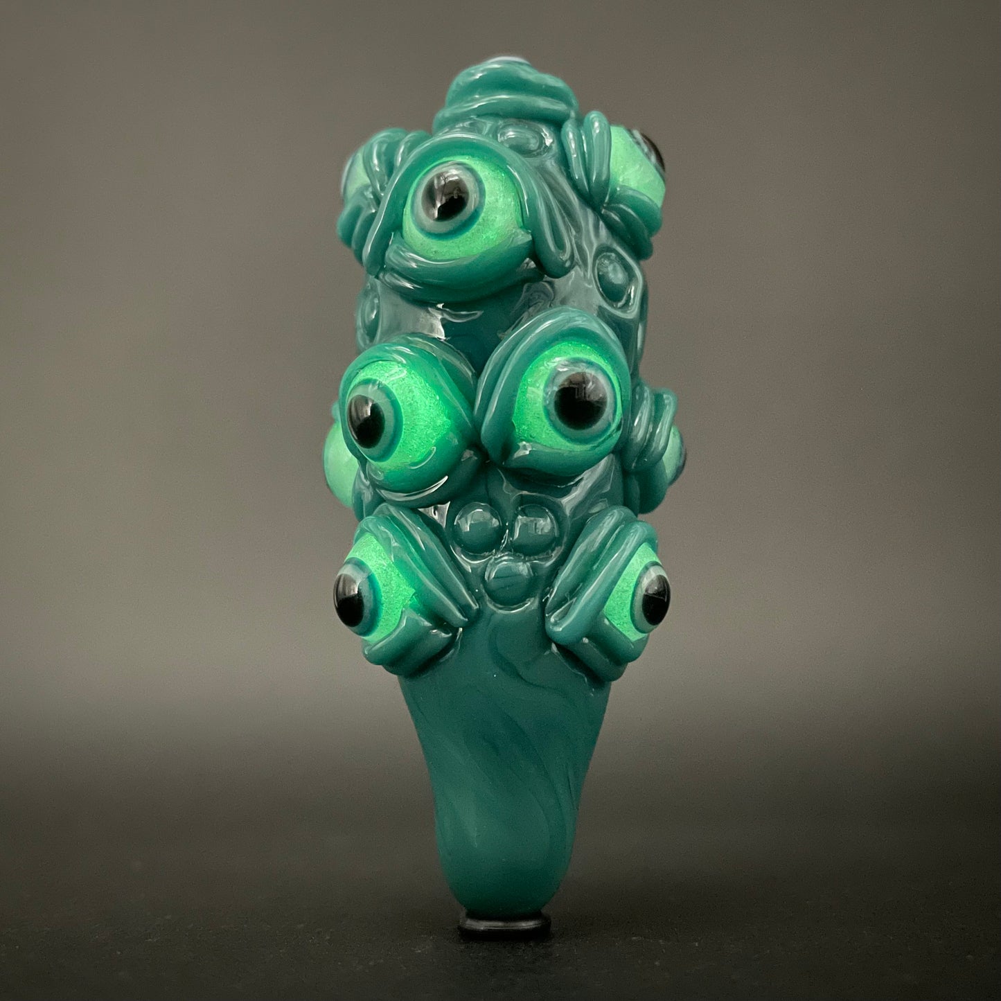 Hand-blown The Never-Blinking One glass effigy pendant - Leviathan Glass original