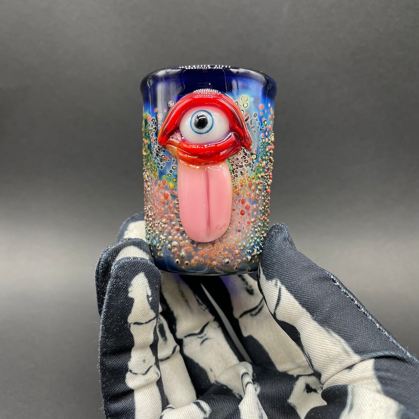 Leviathan Glass Eye tongue shot glass - hand-blown art