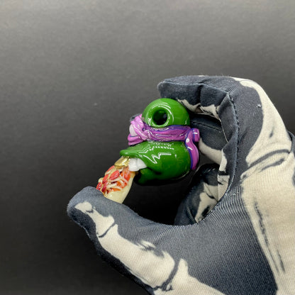 Glass Donatello ninja turtle pendant