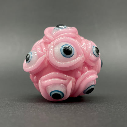 Artisan glass Pink Argus pendant - detailed craftsmanship
