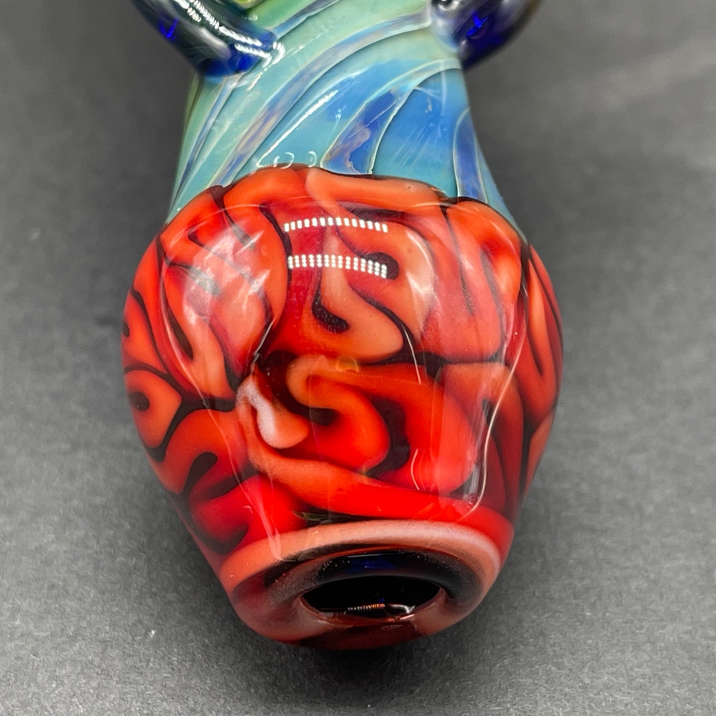 Hand-blown Brain Bubbler - Leviathan Glass original