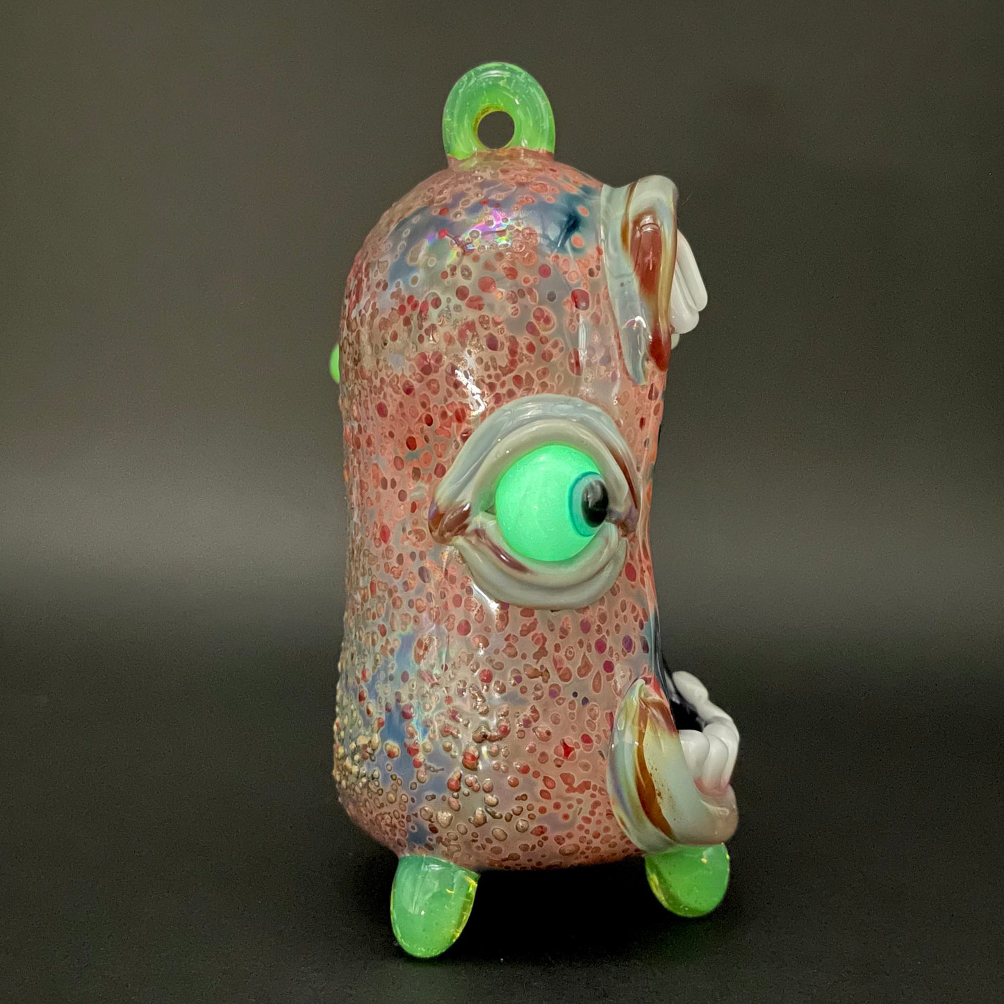 Hand-blown Screaming incense burner - Leviathan Glass original