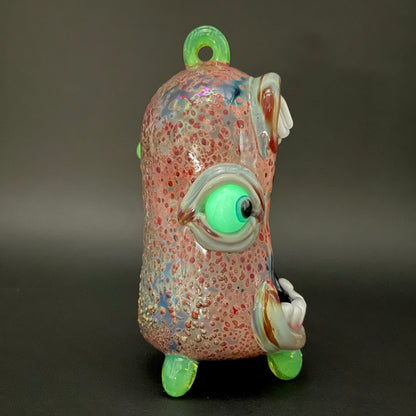 Hand-blown Screaming incense burner - Leviathan Glass original