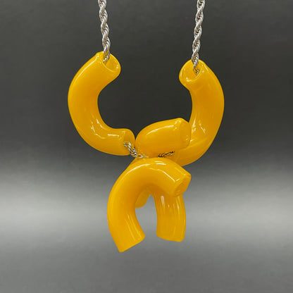 Macaroni and cheese necklace