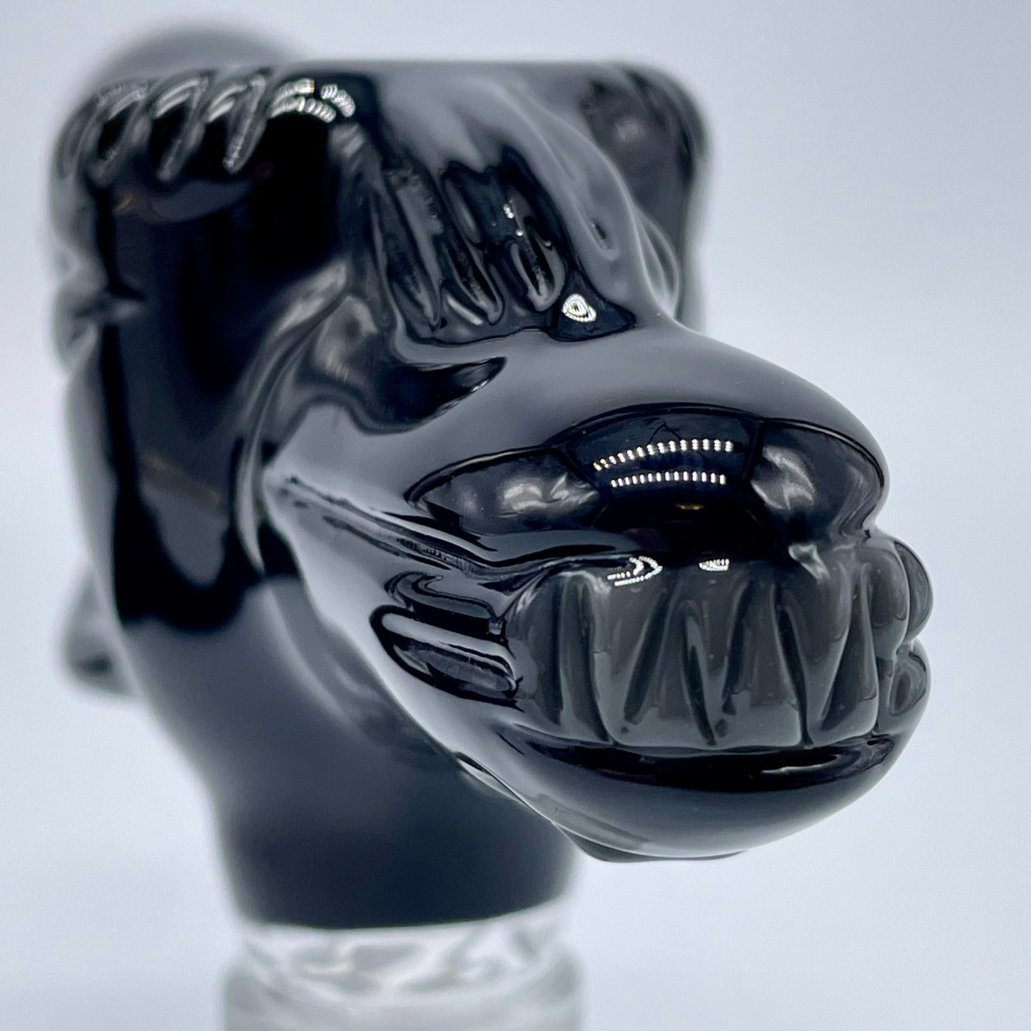 Hand-blown 18mm xenomorph slide with stand - Leviathan Glass original