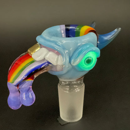 Hand-blown 18mm Kool aid tongue slide - Leviathan Glass original