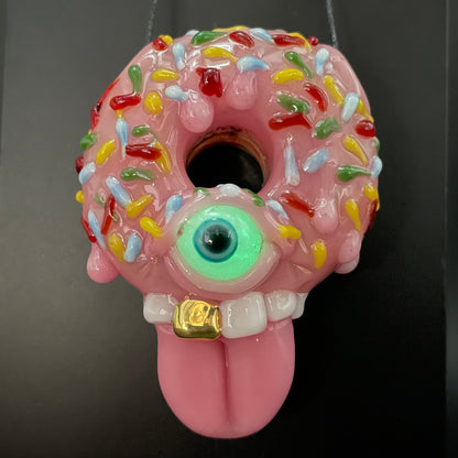 Hand-blown Mmmm doughnuts - Leviathan Glass original