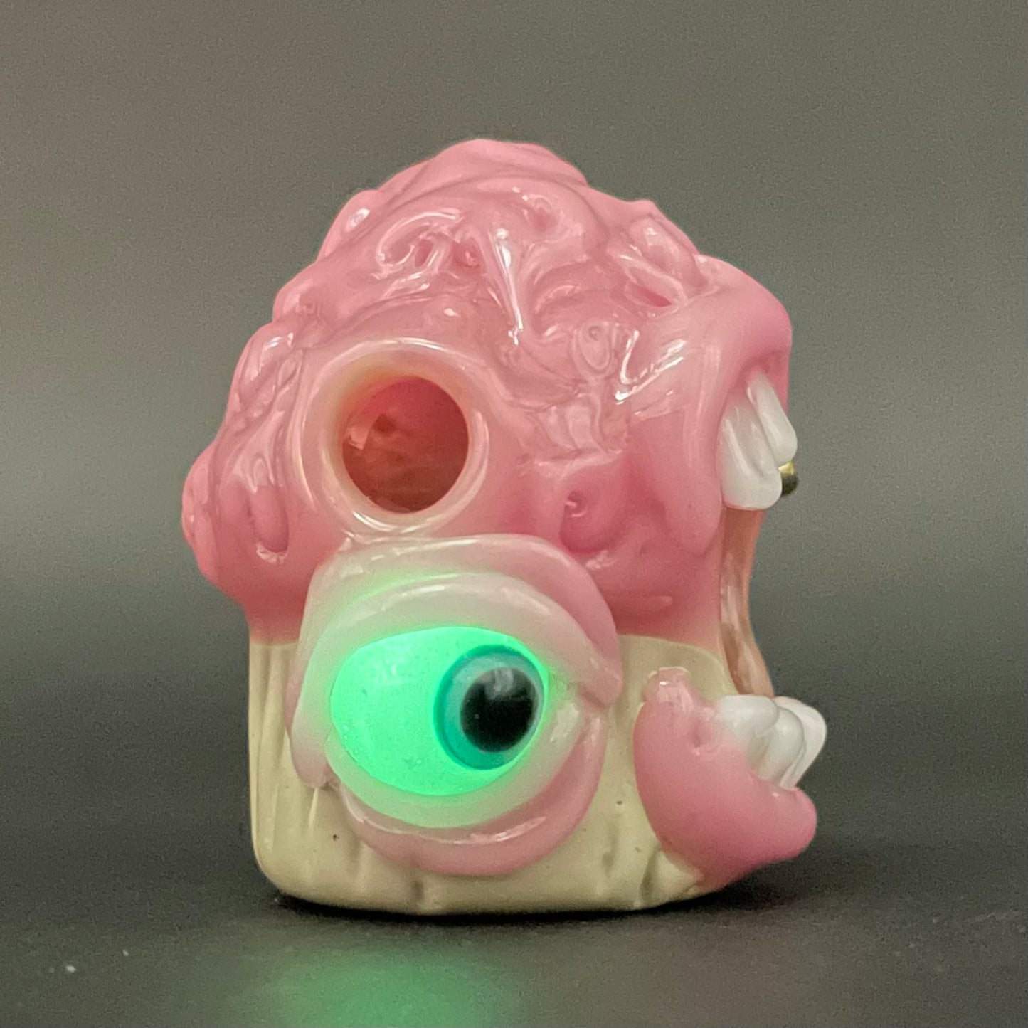 Hand-blown Cupcake pendant - Leviathan Glass original