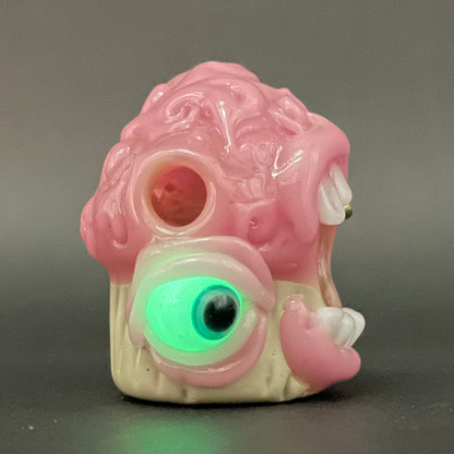 Hand-blown Cupcake pendant - Leviathan Glass original