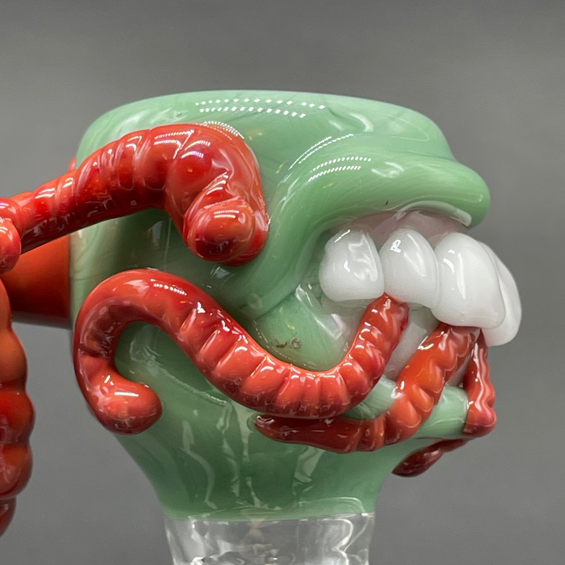 Leviathan Glass 18mm worm food slide - hand-blown art