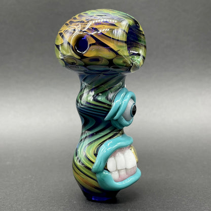 Hand-blown Gold Fumed Cyclops Spoon - Leviathan Glass original