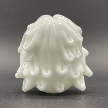 Blown glass yeti pendant