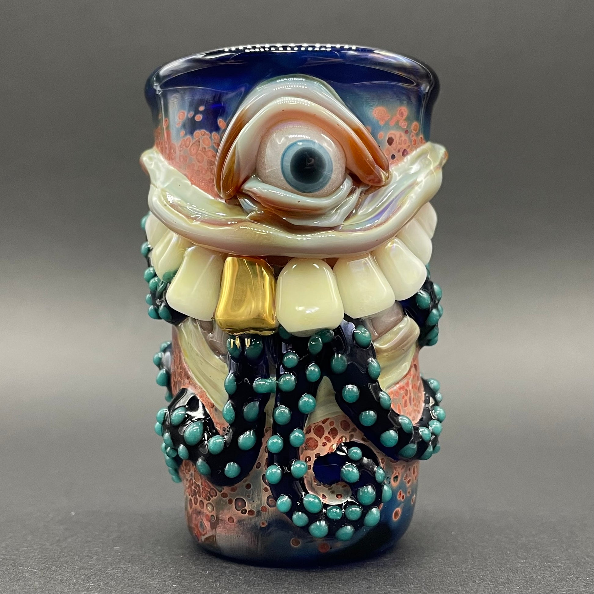Sushi breath shot glass detail view - premium glass art