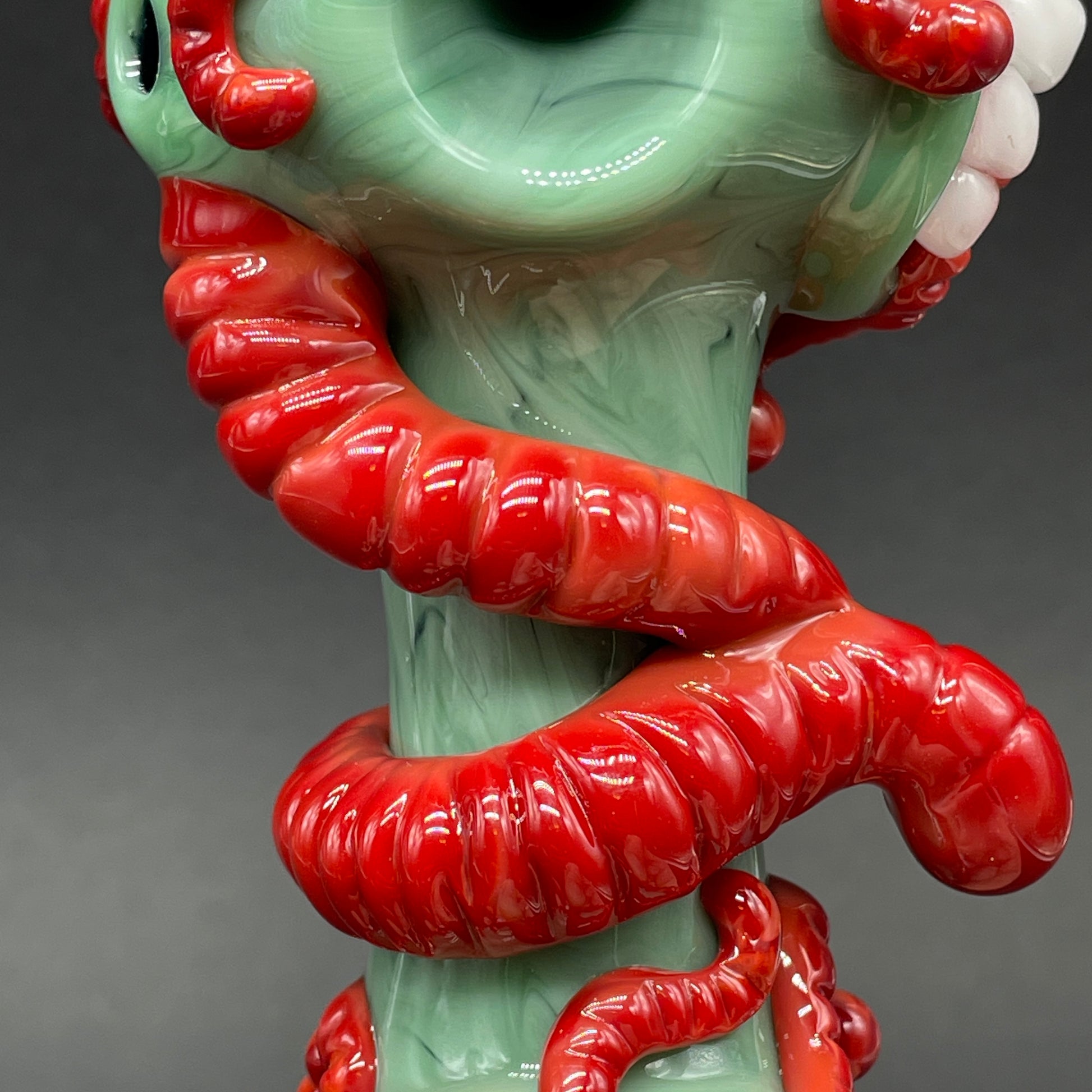 Worm food spoon glass art - premium handcrafted piece