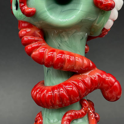 Worm food spoon glass art - premium handcrafted piece