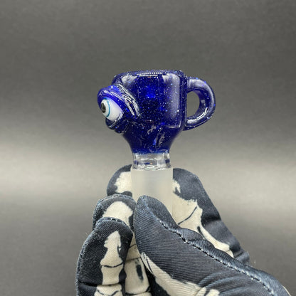 Artisan glass 18mm tea slide - detailed craftsmanship