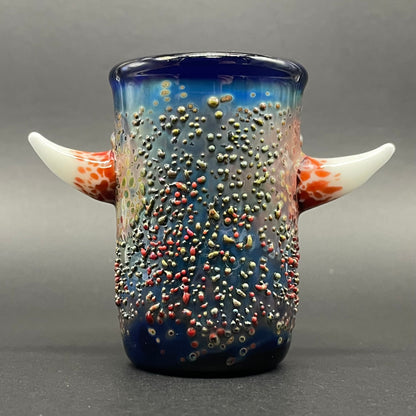 Hand-blown Irate pirate shot glass - Leviathan Glass original