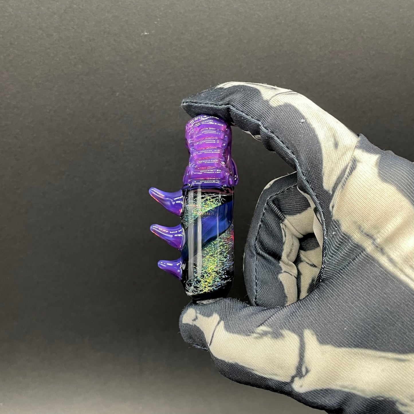 Hand-blown Royal jelly dichroic cyclops pendant - Leviathan Glass original