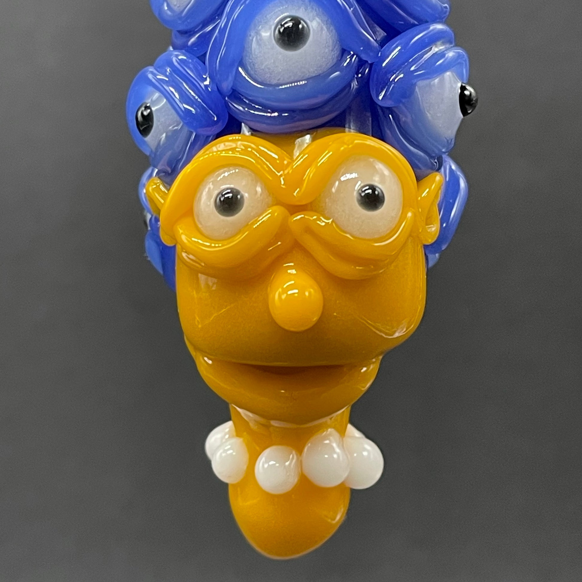 Hand-blown Marge Simpson Mutant Pendant - Leviathan Glass original